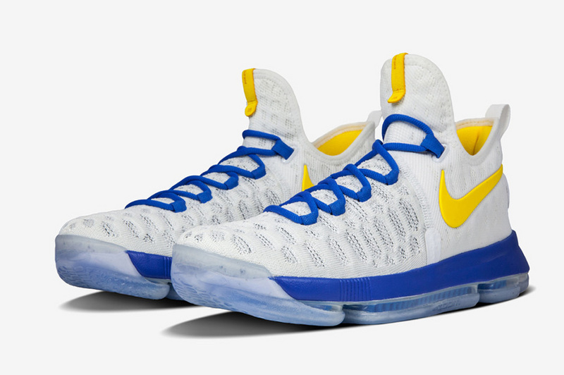 Nike KD 9 Gloden State The Warriors Home Color Basketball SHoes - Click Image to Close